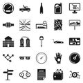 Autotravel icons set, simple style Royalty Free Stock Photo