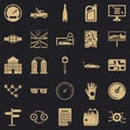 Autotravel icons set, simple style Royalty Free Stock Photo