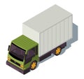 Autotruck isometric color vector illustration