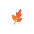 Autum Leaf Logo Royalty Free Stock Photo