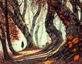 Autum walk - AI generated art