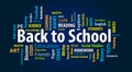 Back to School Word Cloud Royalty Free Stock Photo