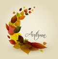 Autumn abstract floral background