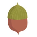 autumn acorn fruit cartoon icon isolated style Royalty Free Stock Photo