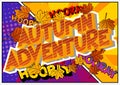 Autumn Adventure - Comic book word.