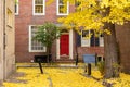 Autumn alleyway in Philadelphia, Pennsylvania, USA Royalty Free Stock Photo