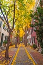 Autumn alleyway in Philadelphia, Pennsylvania, USA Royalty Free Stock Photo