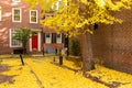 Autumn alleyway in Philadelphia, Pennsylvania, USA Royalty Free Stock Photo