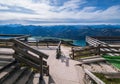 Autumn alpine lake view from Schafberg viewpoint terraces, Austria