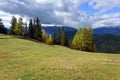 Autumn alpine landscape. The Gailtal Alps, Carinthia, Austria.