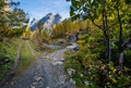 Autumn alpine stream view from mountain hiking path to Tappenkarsee, Kleinarl, Land Salzburg, Austria Royalty Free Stock Photo