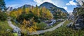 Autumn alpine stream view from mountain hiking path to Tappenkarsee, Kleinarl, Land Salzburg, Austria Royalty Free Stock Photo