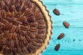 Autumn american pecan pie Royalty Free Stock Photo