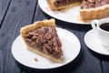 Autumn american pecan pie Royalty Free Stock Photo