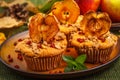 Autumn apple muffins Royalty Free Stock Photo