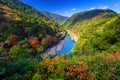 Autumn at Arashiyama view point and Hozu river