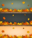 Autumn background collection. Falling leaves. Vector background