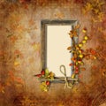 Autumn background with frame