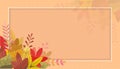 Autumn background with golden maple and oak leaves. Vector paper illustration.Vector set of greeting cards with autumn Royalty Free Stock Photo
