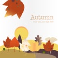 Autumn background with Harvest Moon Royalty Free Stock Photo