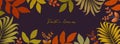 Autumn background with leaves. For shopping sale or promo poster and frame leaflet or web banner. Vector illustration Royalty Free Stock Photo