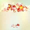 Autumn background with maple gold leaves Royalty Free Stock Photo