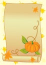 Autumn background with pumpkin Royalty Free Stock Photo
