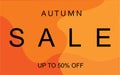 Autumn background sale design orange color vector illustration