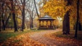 autumn bandstand in the park