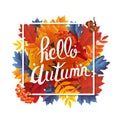 Autumn Banner With Orange And Yellow Paint
