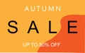 Autumn banner sale design vector illustration