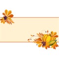 Autumn Banners with Ripe Vegetables, Swirls and