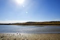 Autumn beach landscape in Iowa