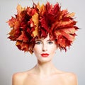 Autumn Beauty. Portrait of Beautiful Woman Royalty Free Stock Photo