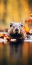 Autumn Beaver: A Strong And Naturalist Aesthetic For Your Lock Screen