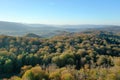 Autumn beech forests from a height, autumn in the mountains, autumn landscape in the mountains of Ukraine, Royalty Free Stock Photo