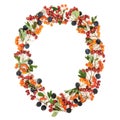 Autumn Berry Wreath Royalty Free Stock Photo