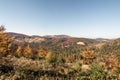 Autumn Beskid Zywiecki with highest Wielka Racza hill on polish - slovakian borderland Royalty Free Stock Photo