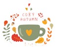 Autumn beverage vector