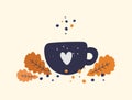 Autumn beverage vector