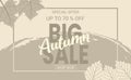 Autumn big sale background vector illustration