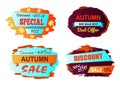 Autumn Big Sale Best Offer Vector Illustration Royalty Free Stock Photo