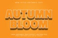 Autumn Bloom editable text effect emboss modern style Royalty Free Stock Photo