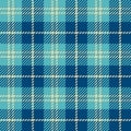 Autumn Blue Checkered Plaid seamless patten. Vector Tartan blue and yellow plaid textured background. Traditional fabric