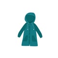 One Autumn blue raincoat