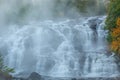 Autumn Bond Falls in Fog