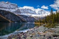 Autumn at Boom Lake in Banff National Park, Alberta