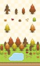 Autumn Boreal Forest Plants Set Alternative Version