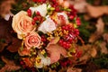 Autumn bouquet of the bride Royalty Free Stock Photo