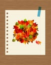 Autumn bouquet with leaf for your design Royalty Free Stock Photo